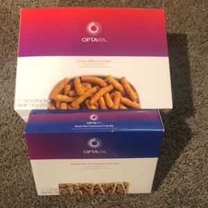 2 Optavia fueling boxes bar and snack crunchers